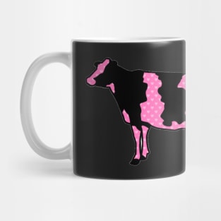 Pink Hearts Dairy Cow Silhouette  - NOT FOR RESALE WITHOUT PERMISSION Mug